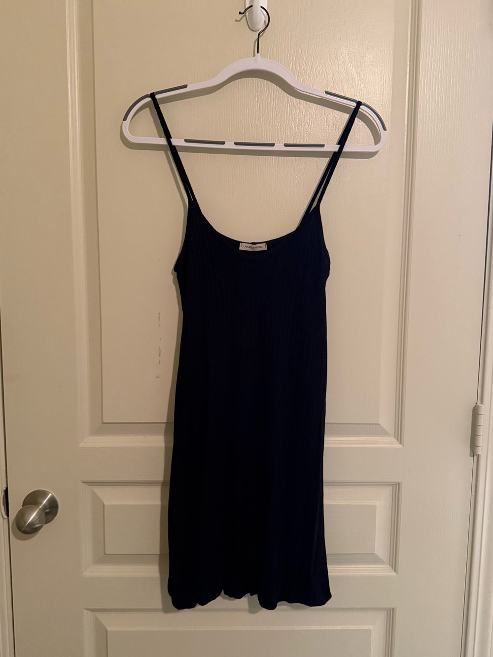 Black Slip Dress with Spaghetti Straps